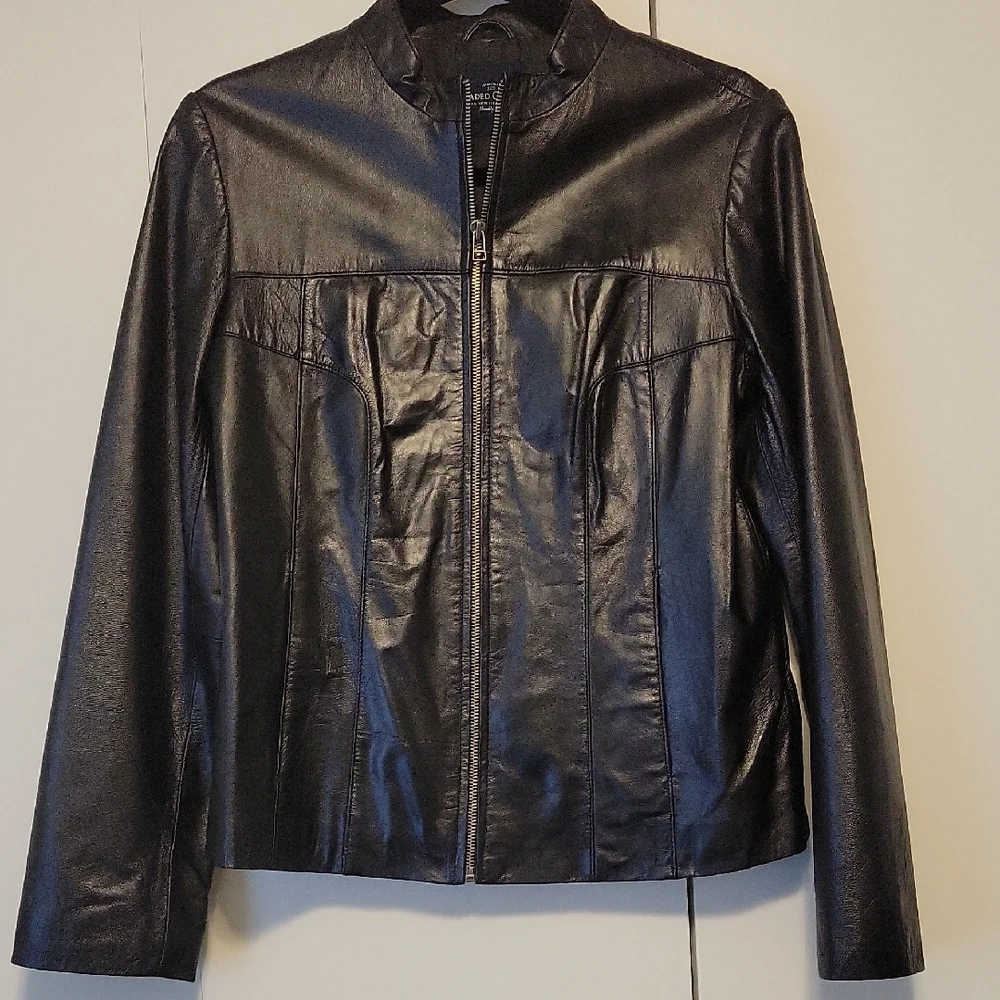 Black Faux Leather Jacket - Picture 2 of 6